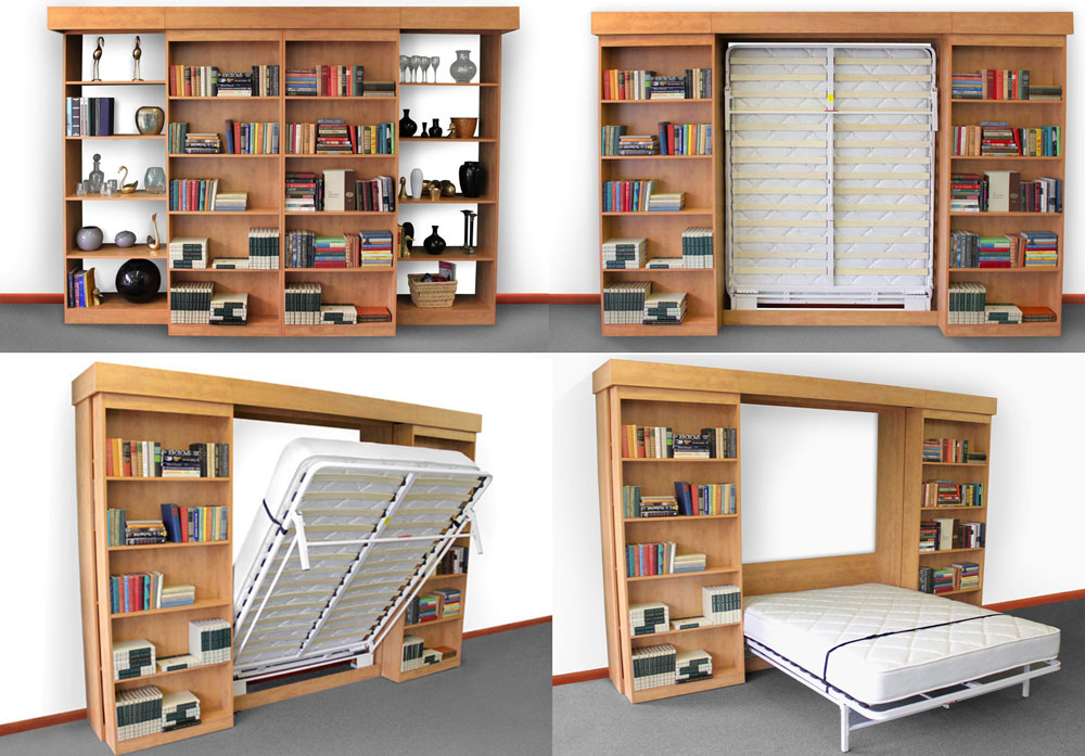 sliding-wall-library-wall-bed