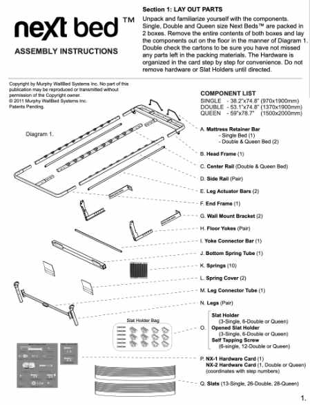 next bed assembly instructions